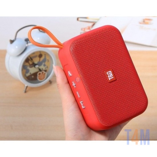 COLUNA PORTABLE SEM FIO BLUETOOTH TG506 VERMELHO